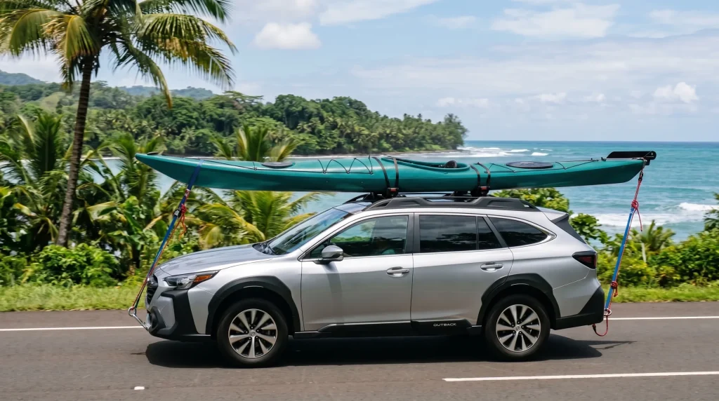 cara membawa kayak dengan mobil